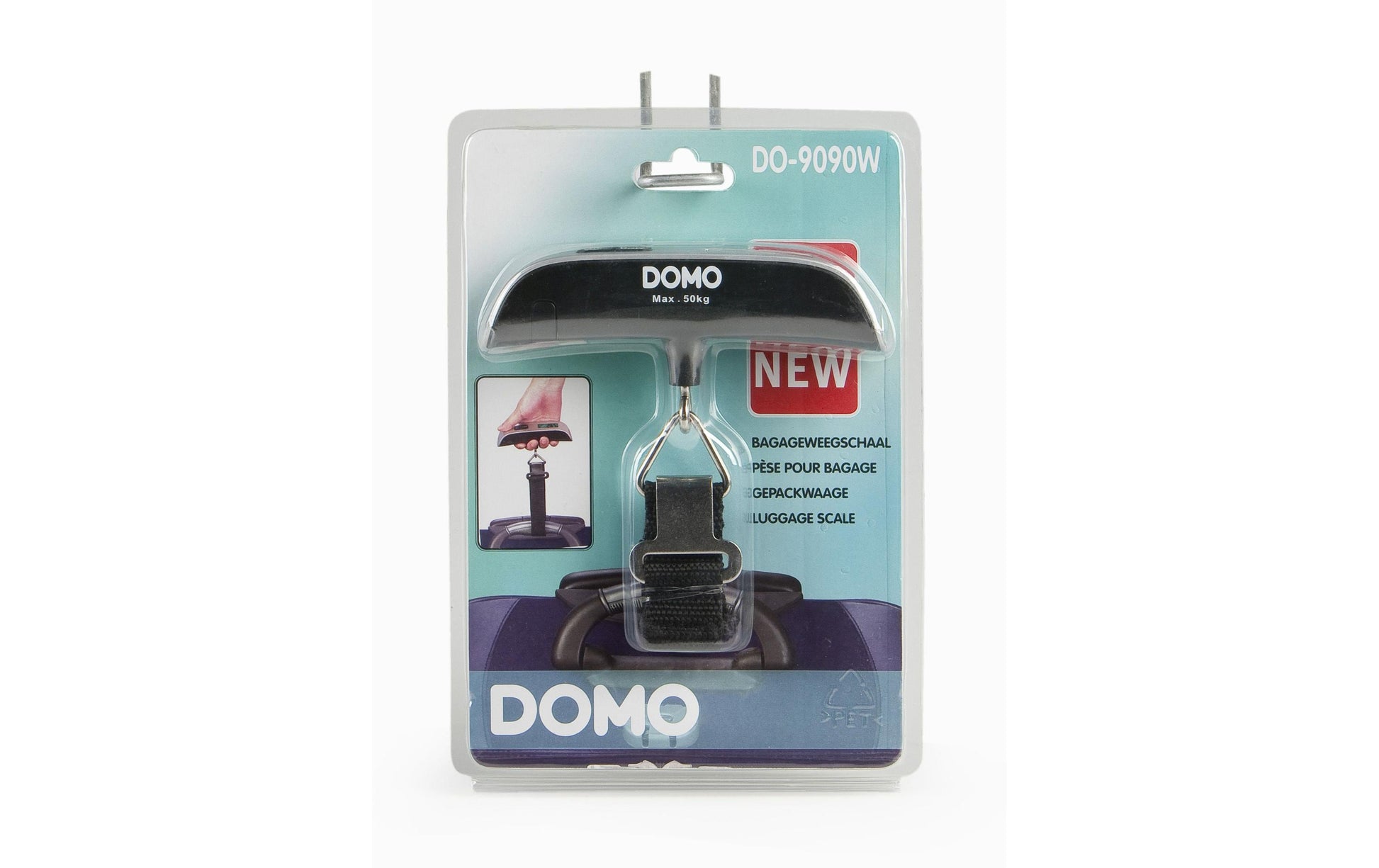 Domo Kofferwaage DO9090W – LCD-Display – bis 50 kg – silber