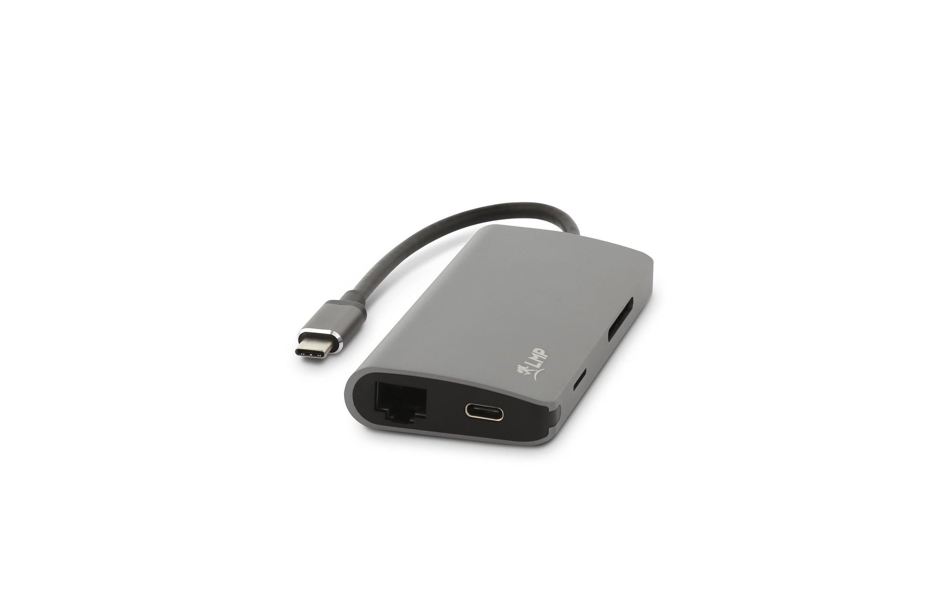 LMP 15954 Multiport-Adapter – USB-C, 1× HDMI, 3× USB-A, 1× USB-C, GbE, SD/microSD, für Universal