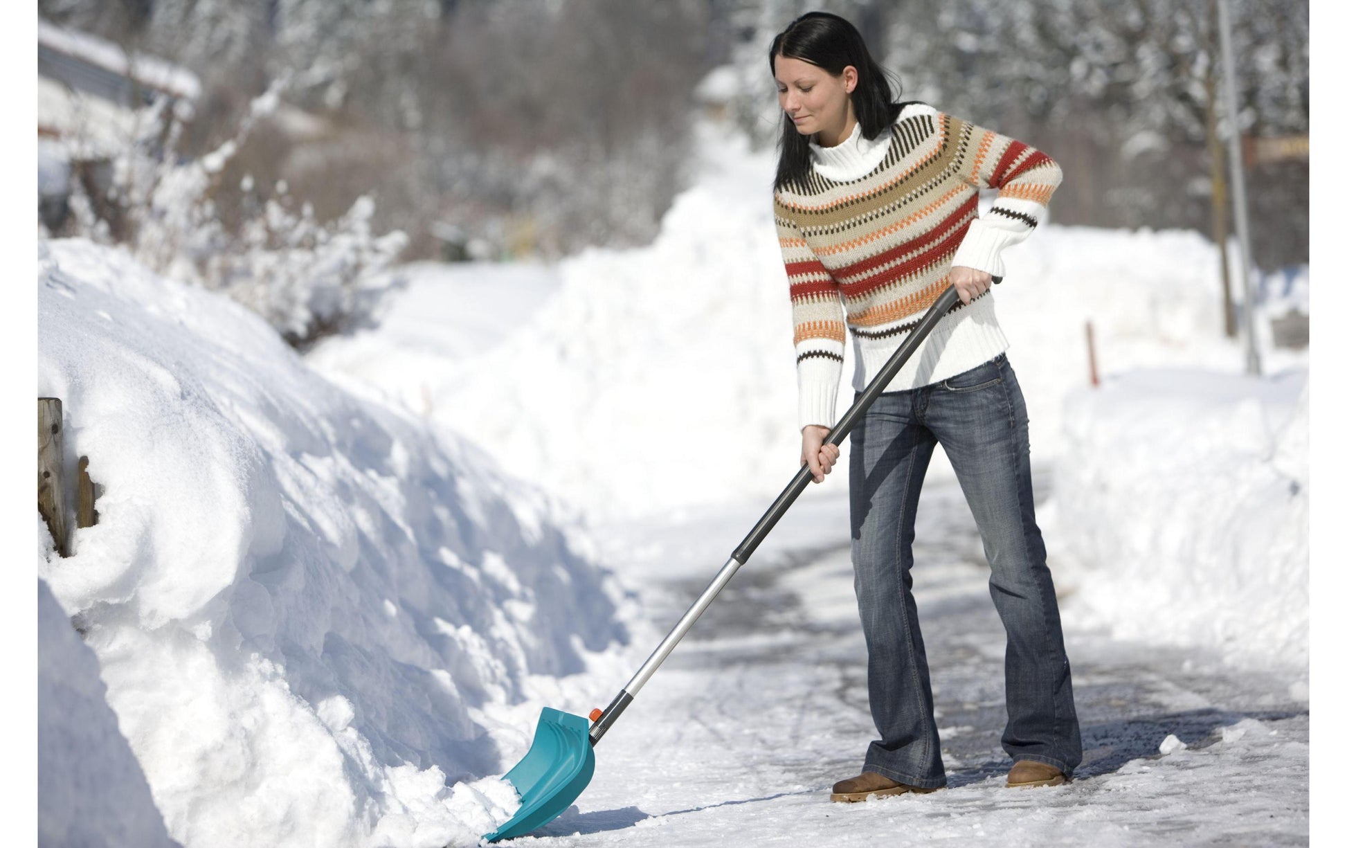 Gardena Schneeschaufel ES 50 – 50 cm – Kunststoff, Blau