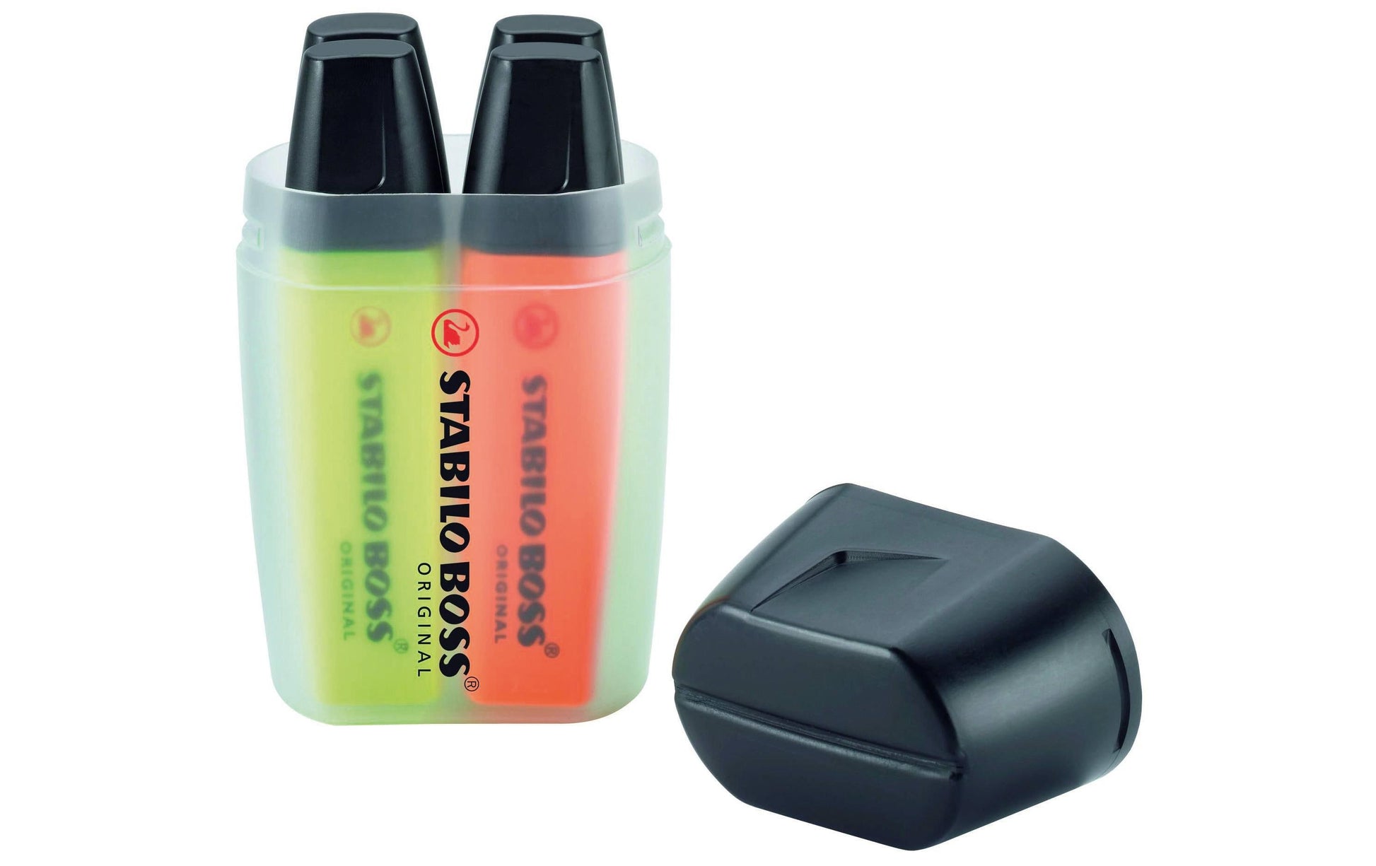 STABILO BOSS Original Textmarker – 5er Set, Farben sortiert, Keilspitze 2–5 mm, nachfüllbar