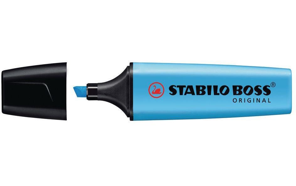 STABILO BOSS Original Textmarker – 5er Set, Farben sortiert, Keilspitze 2–5 mm, nachfüllbar