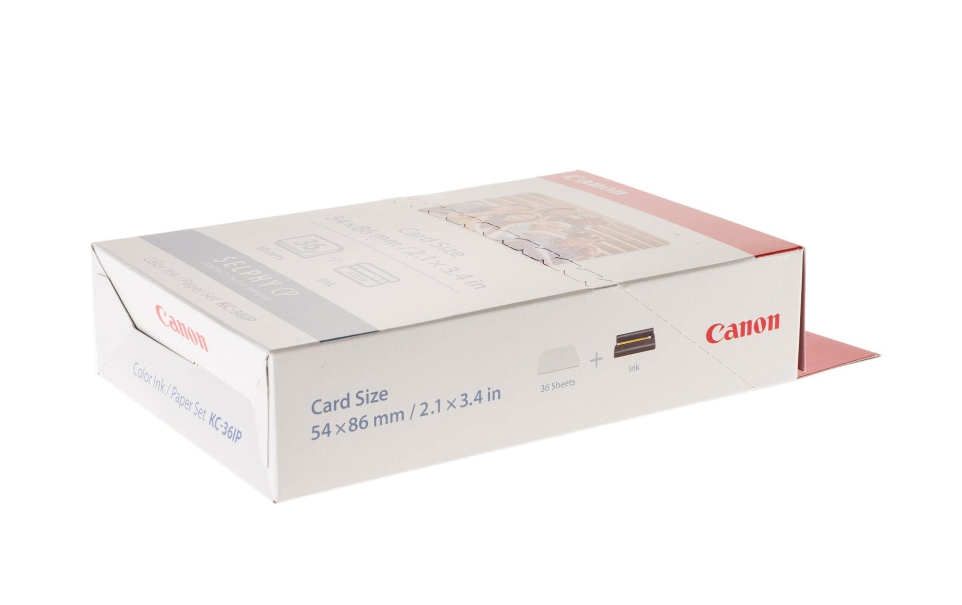 Canon Selphy Papier-Set – glänzend, 54 × 86 mm, 260 g/m², 36 Blatt, einseitig – für Canon Selphy