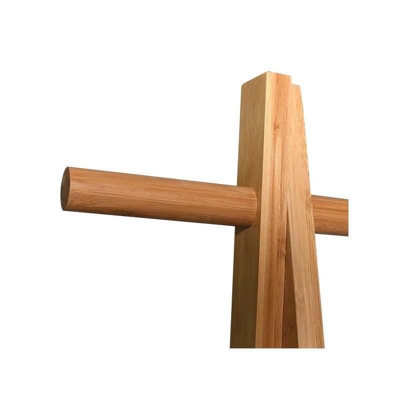 MSV Garderobenständer – Bambus/MDF – Weiss/Natur – 1'605 mm