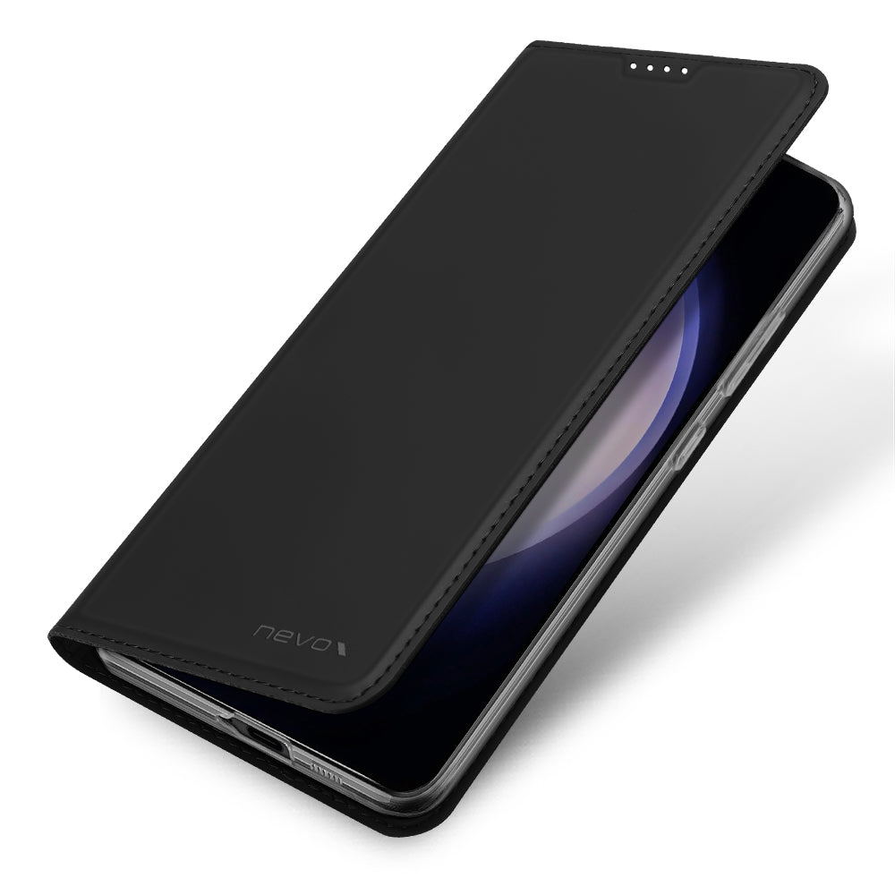 Nevox Vario Folio – für Samsung Galaxy S25+, mit Ständer, mit Kartenfach, PU+TPU, schwarz