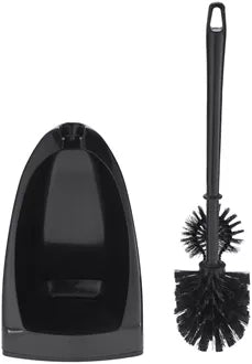 Diaqua WC-Bürstenset – Kunststoff, schwarz, mit Randreiniger, H 41 cm