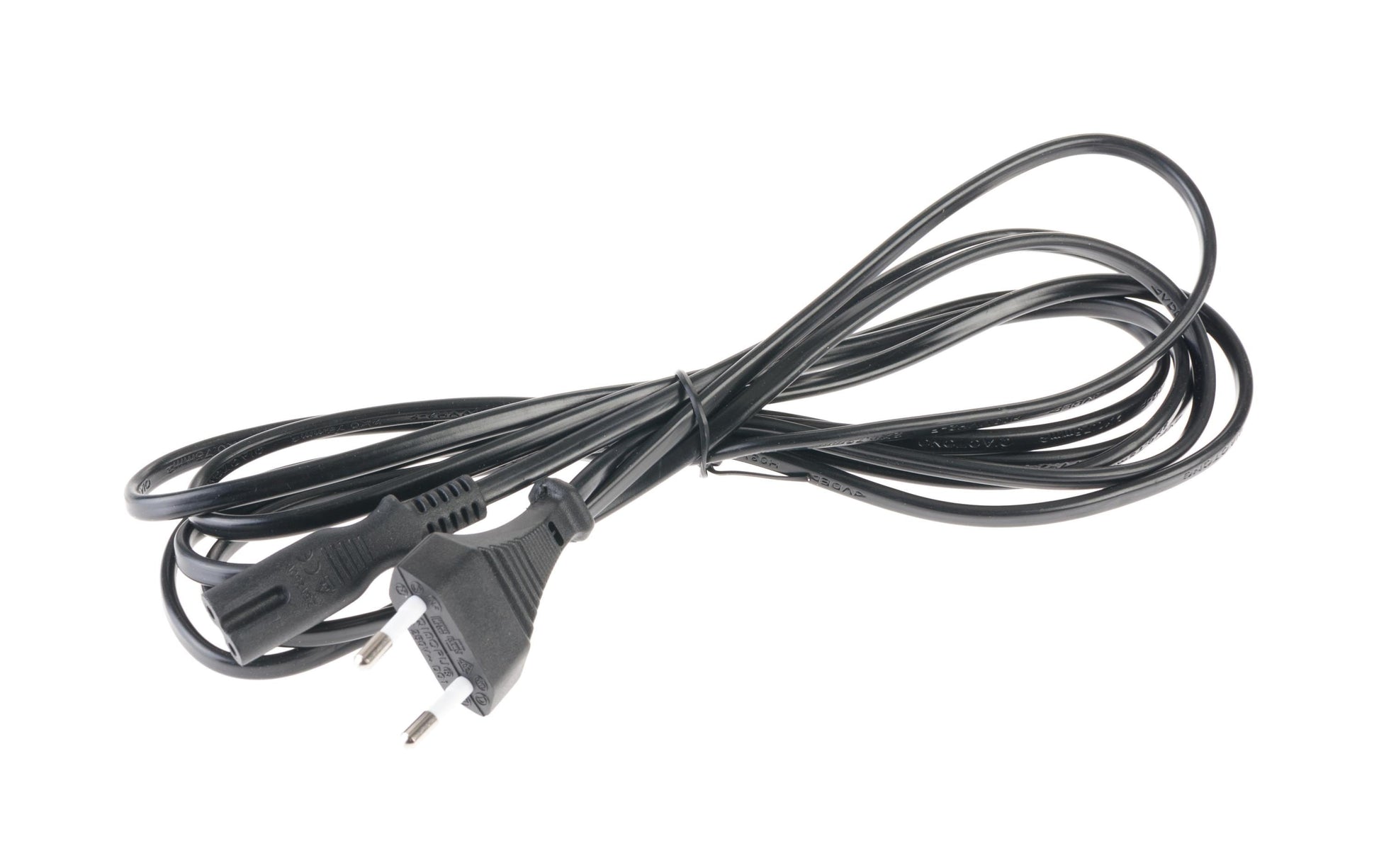 NIWOTRON Netzkabel – Eurostecker (Typ C) – IEC C7, 3 m, 250 V/2,5 A, schwarz