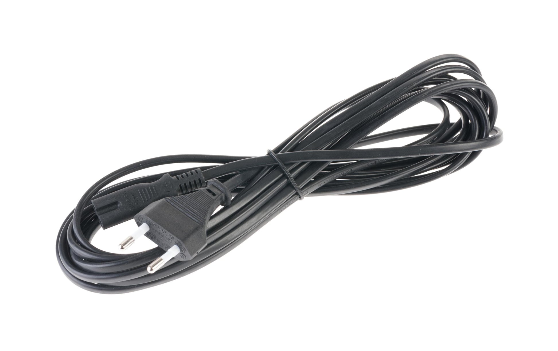 NIWOTRON Netzkabel – Eurostecker (CEE7/16) – IEC C7, 5 m, 250 V/2,5 A, schwarz