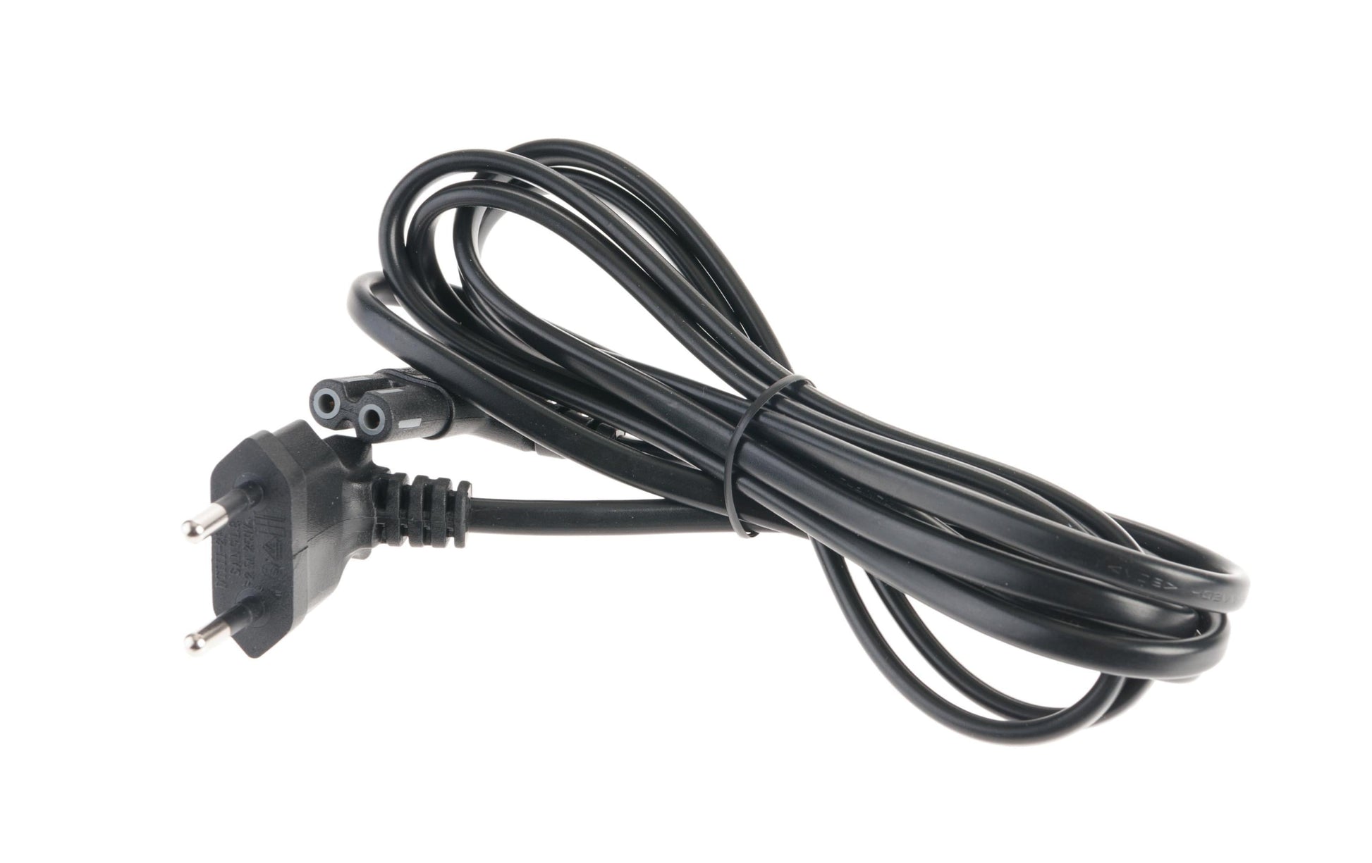 NIWOTRON Netzkabel – Eurostecker (Typ C) – IEC C7, 2 m, 250 V/2,5 A, Schwarz