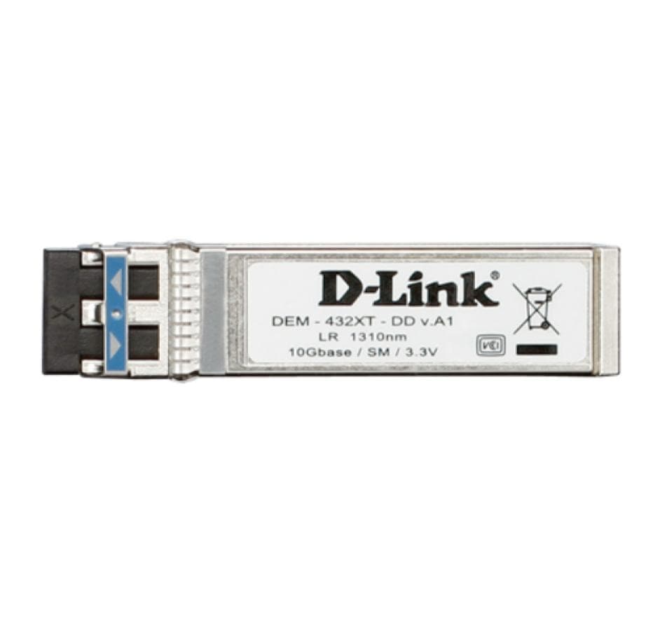 D-Link DEM-432XT – SFP+ Transceiver – 10GBase-LR, 1310 nm, Single-Mode, LC, 10 km, für xStack DGS-3620-28PC