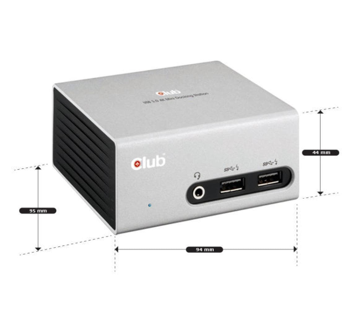 CLUB3D Club 3D CSV-3104D Dockingstation – USB-A, 1× HDMI, 1× DVI, 4× USB-A, GbE, 3,5 mm Audio, für Windows