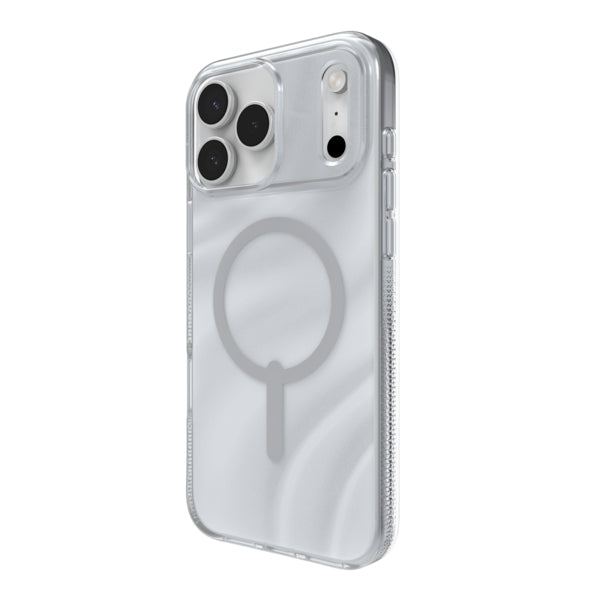 ZAGG Milan Snap Backcover – für Apple iPhone 17 Pro Max, Silber, Zion Glitter Swirl, bis 4 m Sturzsicher