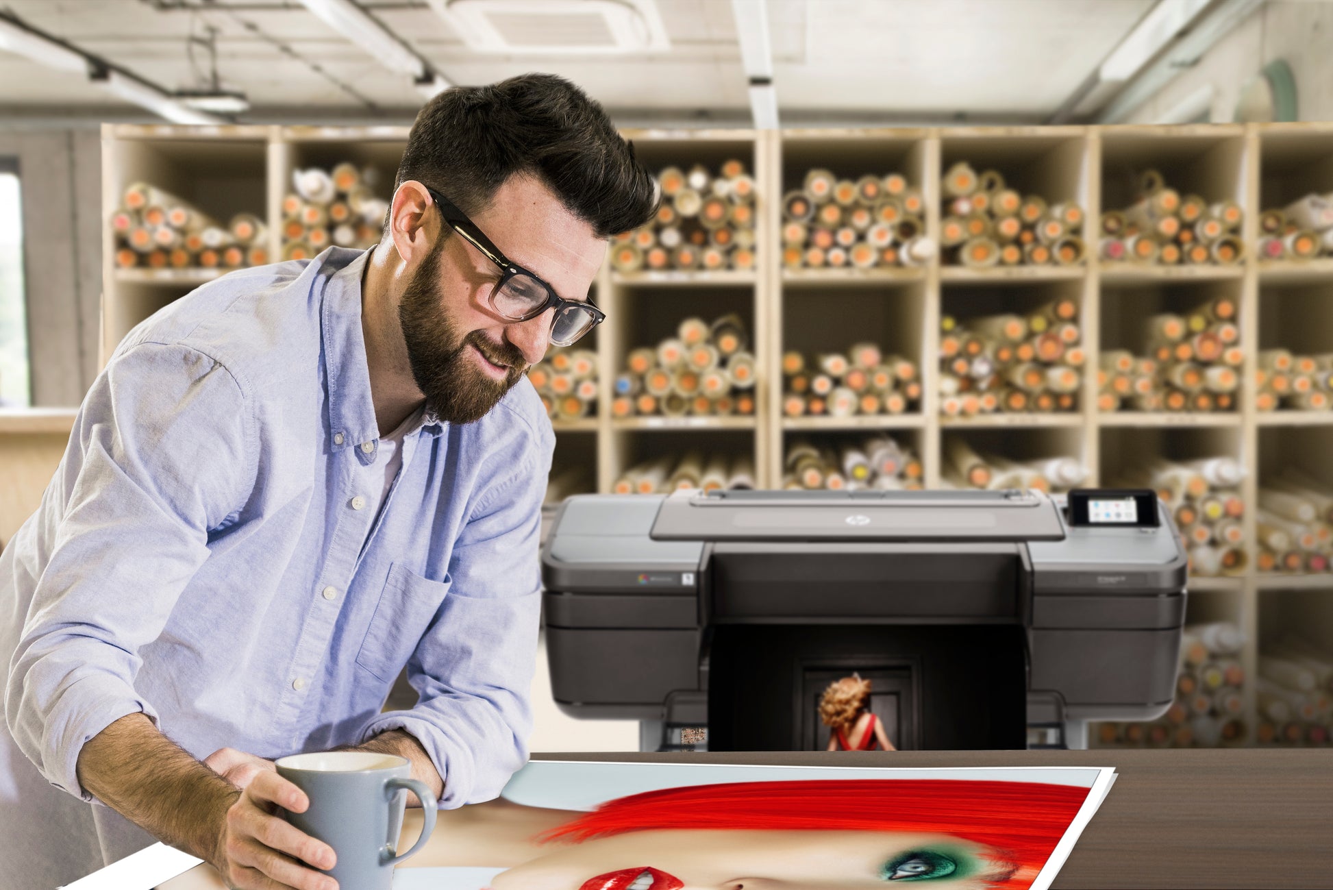 HP DesignJet Z9+ – Grossformat-Plotter, 44" (1'118 mm), A0, LAN, Wi‑Fi Direct, PostScript