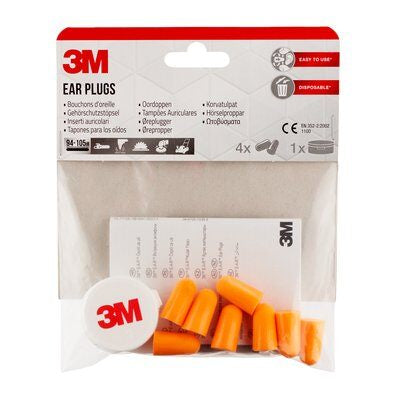3M Wiederverwendbare Ohrstöpsel – Orange, 4 Stück