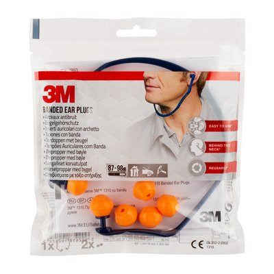 3M In-Ear-Gehörschutz – SNR 27 dB, Kopfbügel, Blau