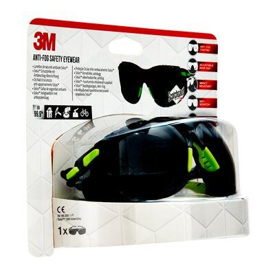 3M Solus Schutzbrille – kratzfest, grau, grün, Kunststoff, CE