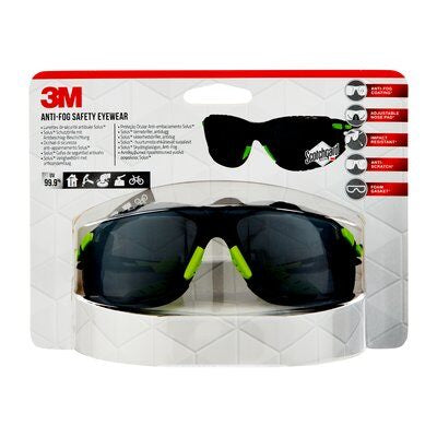 3M Solus Schutzbrille – kratzfest, grau, grün, Kunststoff, CE