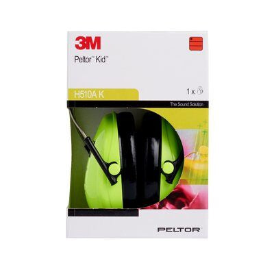 3M Kid Kapselgehörschutz H510AK – SNR 27 dB, Kopfbügel, Grün
