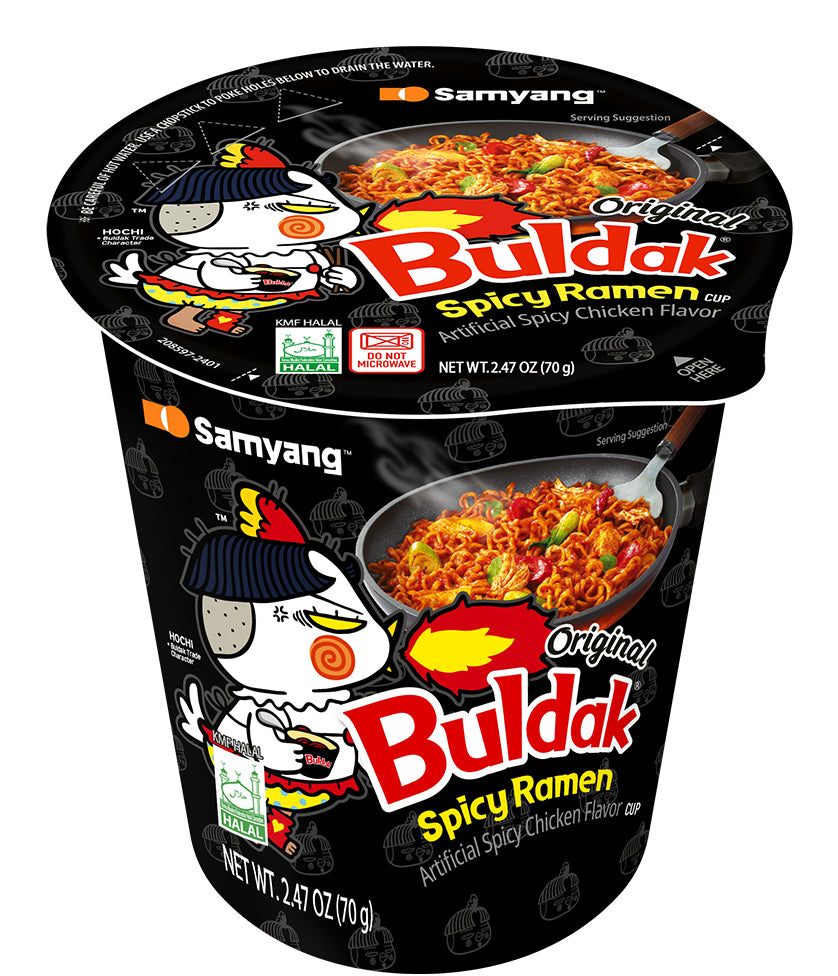 Samyang Buldak Instantnudeln Poulet & scharf Becher – 70 g