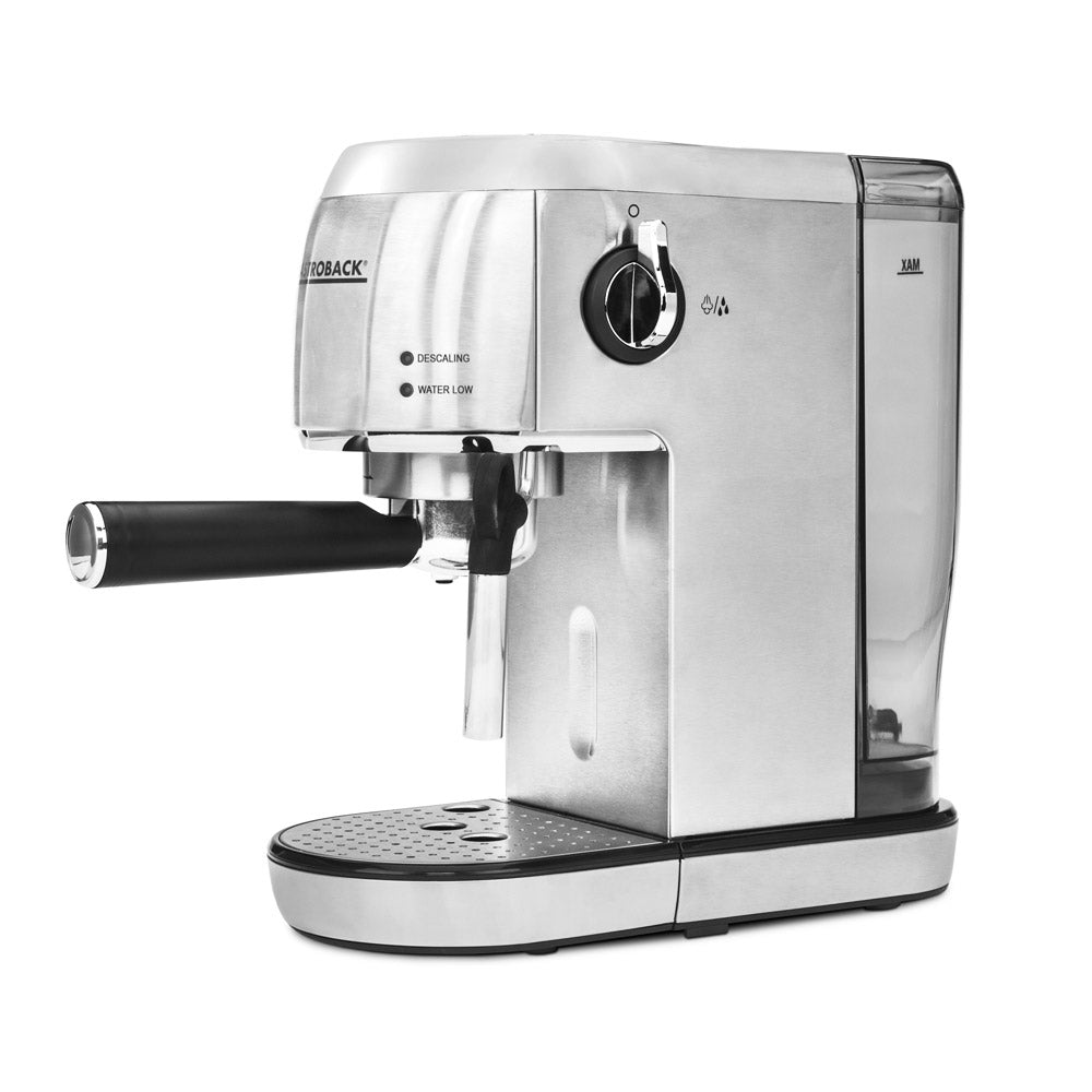 Gastroback Piccolo Espressomaschine (Siebträger) – 19 bar, 1,5 l, Milchschaumdüse, Silber