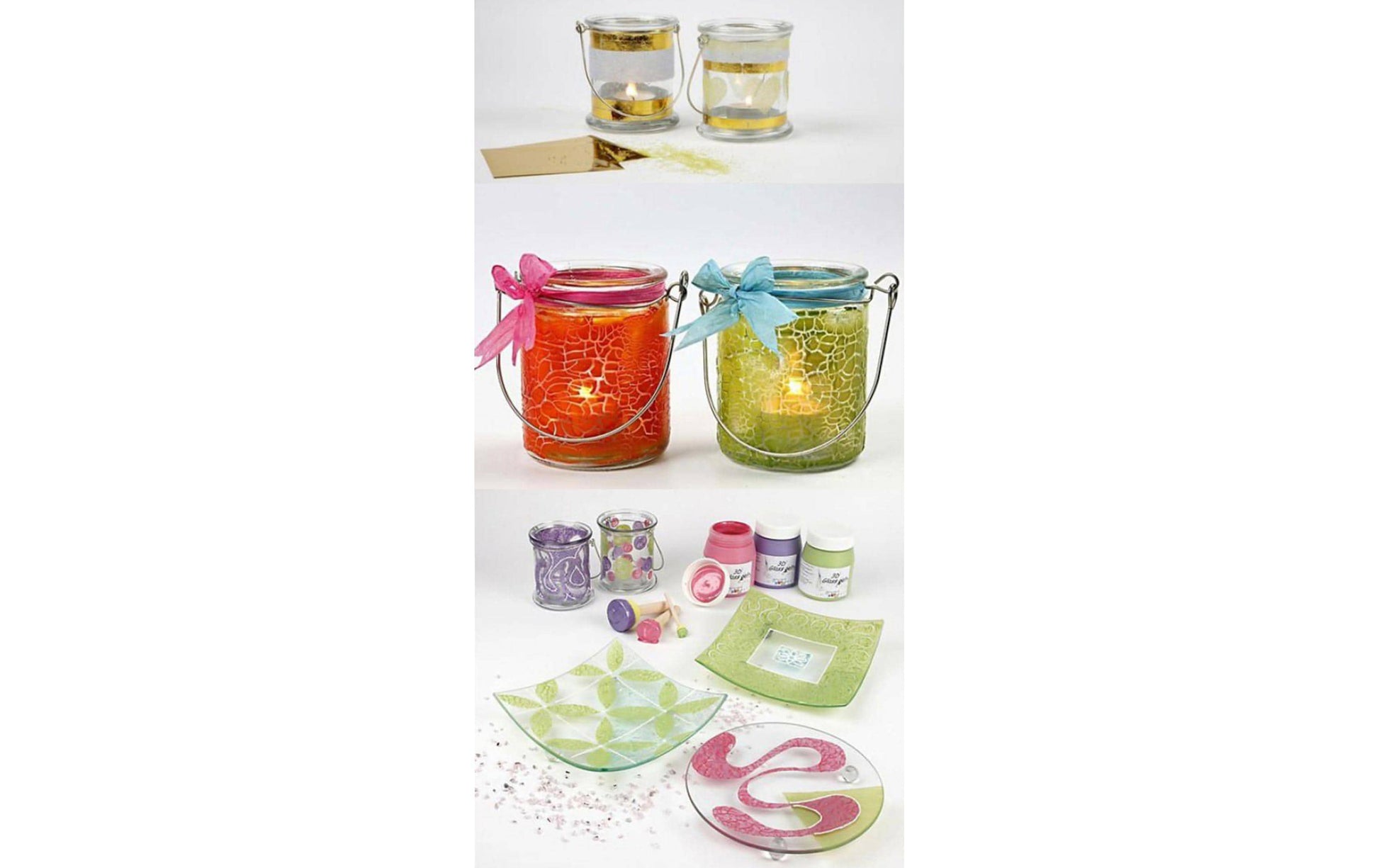 Creativ Company Laterne – Glas, transparent – Ø 7,6 × 10 cm – 12-teilig