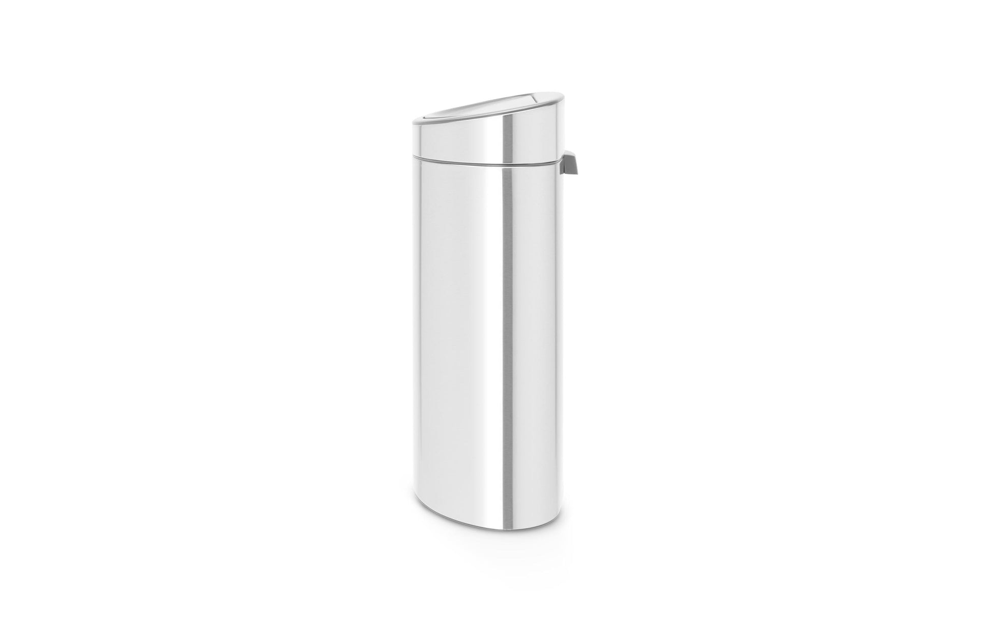 Brabantia Abfallcontainer – 40 l – mit Deckel – Edelstahl, Silber – Anti-Fingerprint-Deckel