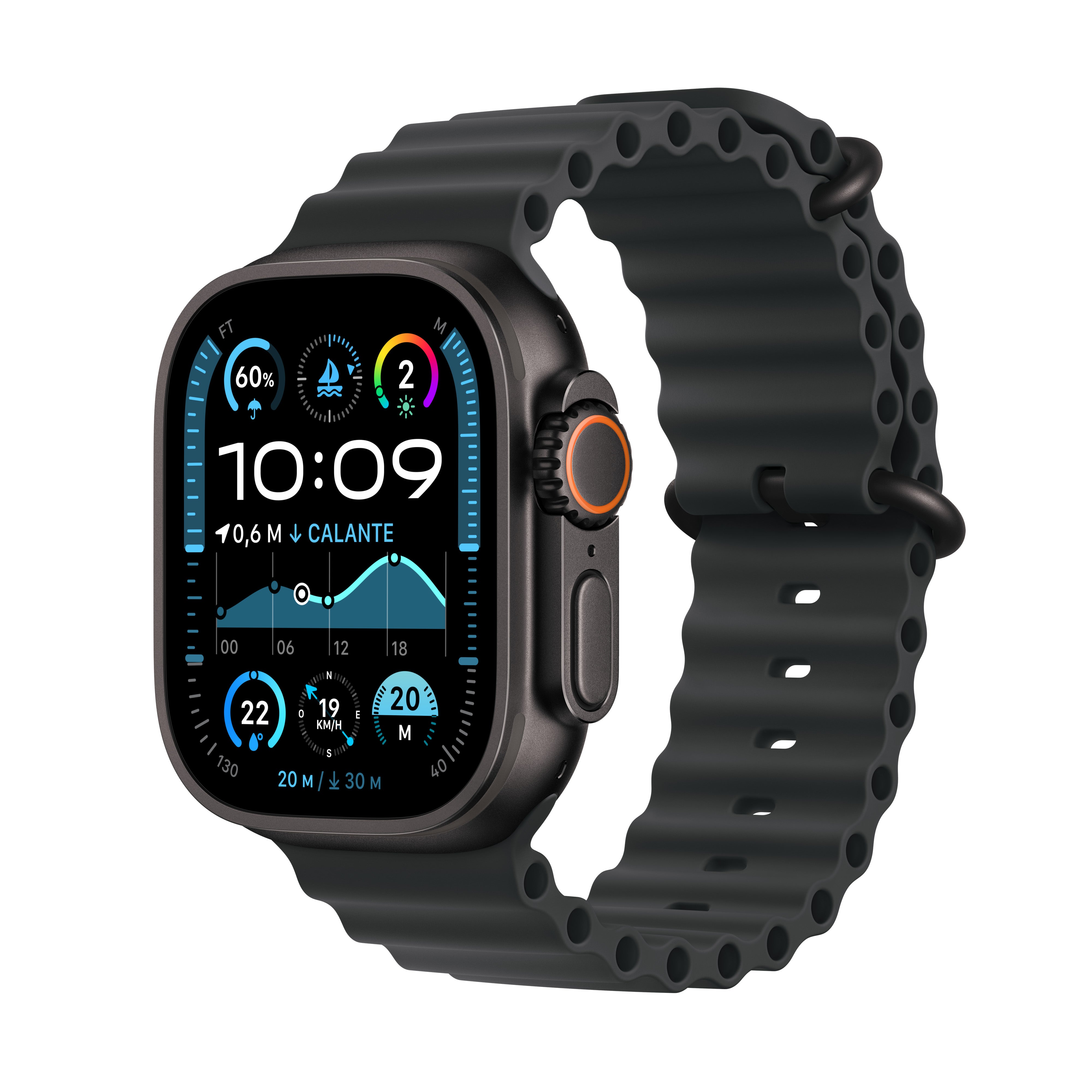 Apple Watch Ultra 2 (2024) – Smartwatch – 49 mm, LTE, OLED, Saphirglas, 100 m, Schwarz Titan