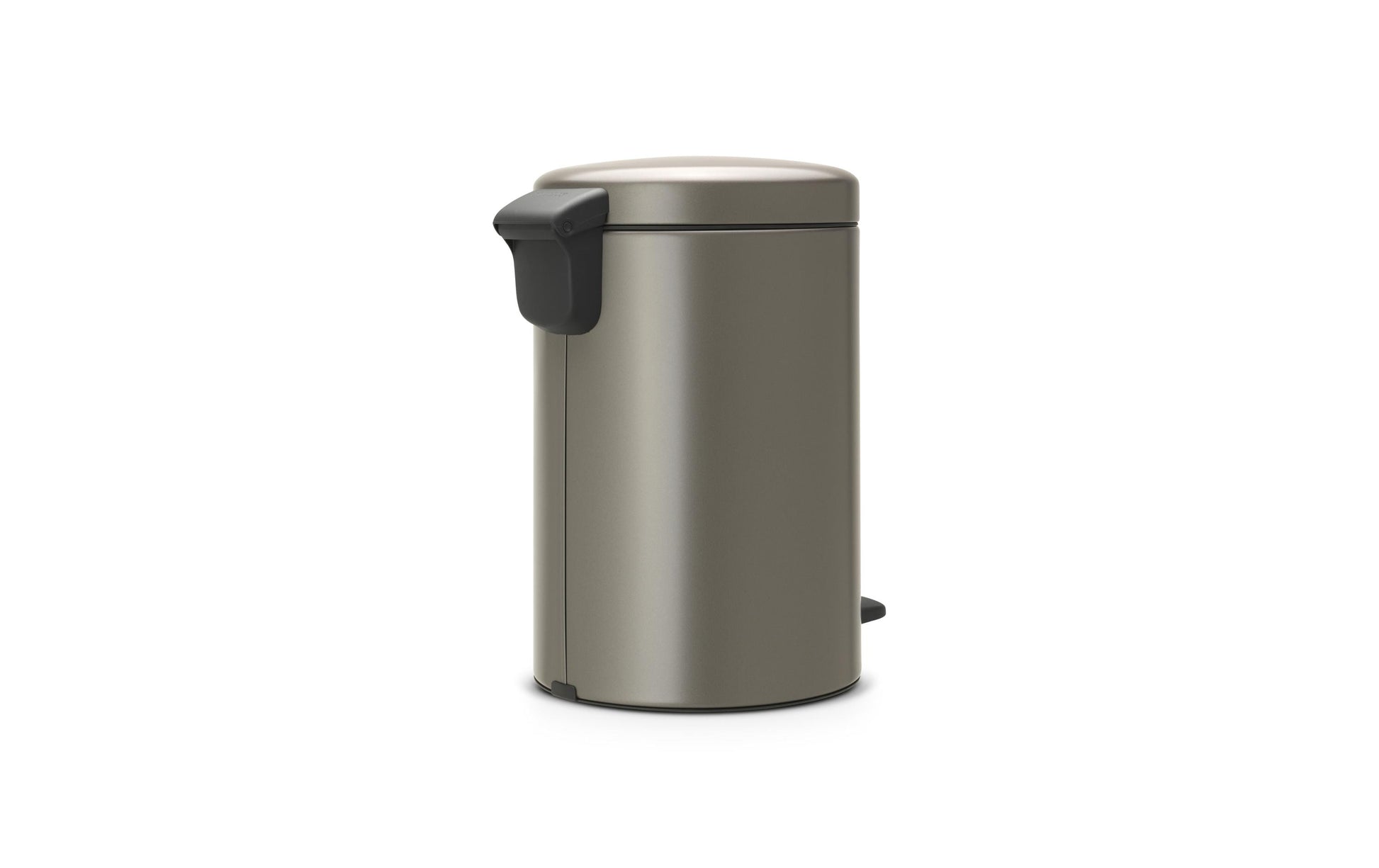 Brabantia NewIcon Papierkorb – 12 l, mit Deckel, Edelstahl – Ø 240 × H 411 mm