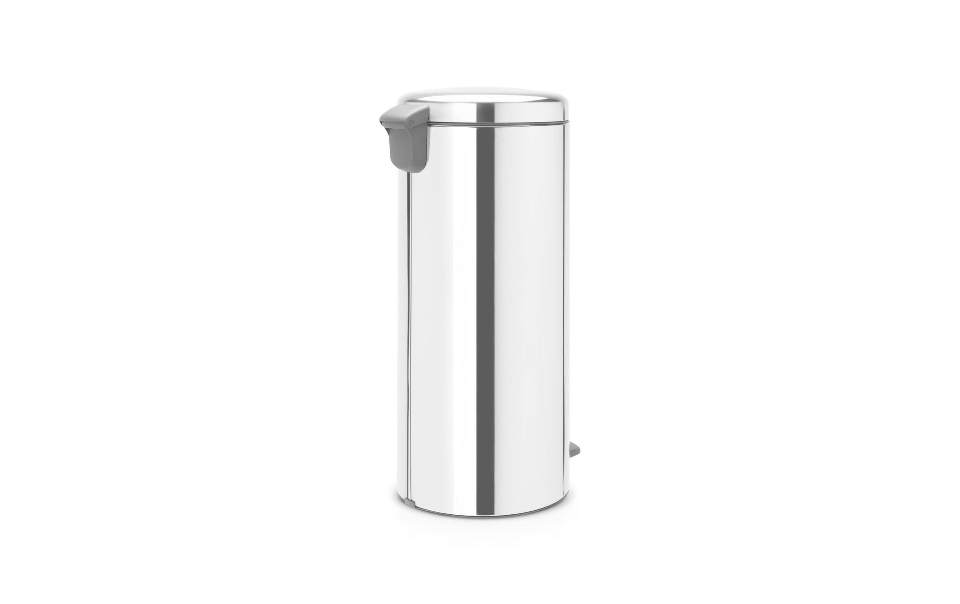 Brabantia NewIcon Papierkorb – 30 l, mit Deckel – Edelstahl, Silber – Ø 300 × H 679 mm