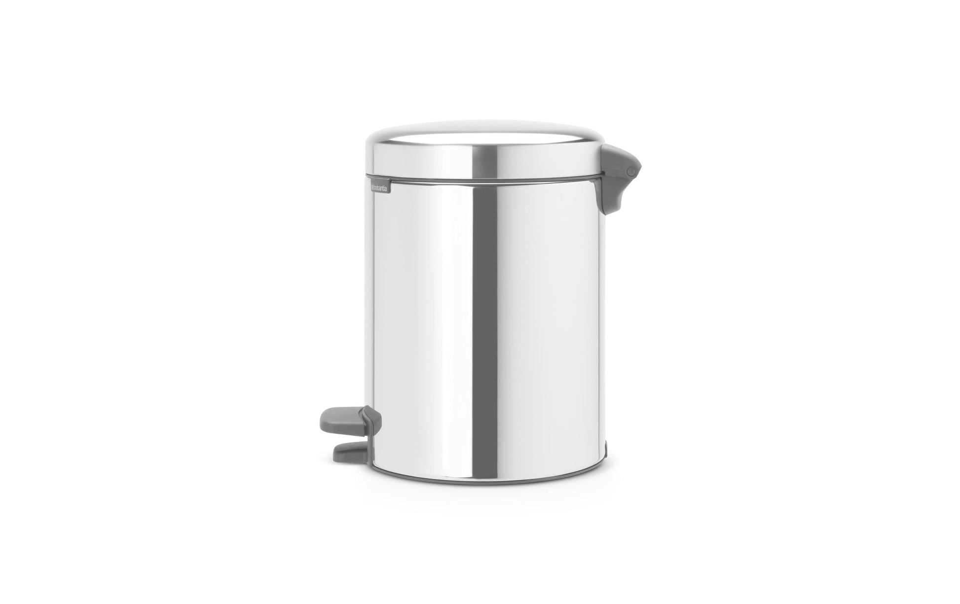 Brabantia Treteimer – 5 l – Edelstahl, rund – Soft-Close, Anti-Rutsch