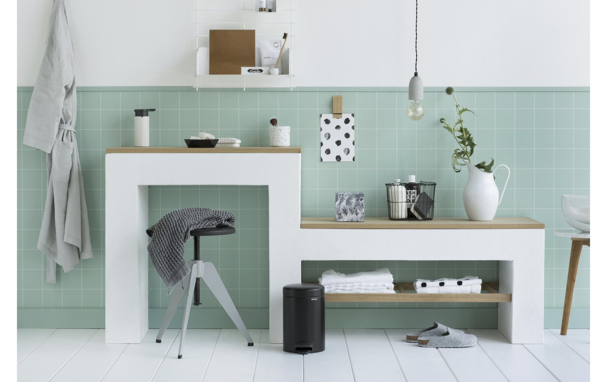 Brabantia newIcon Treteimer – 3 l – Edelstahl, rund – Schwarz – Soft-Close