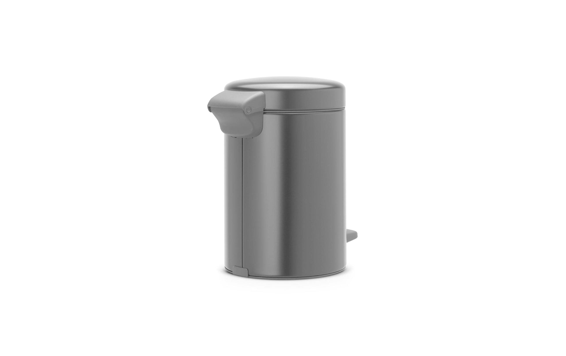 Brabantia newIcon Treteimer – 3 l – Edelstahl, rund – Schwarz – Soft-Close