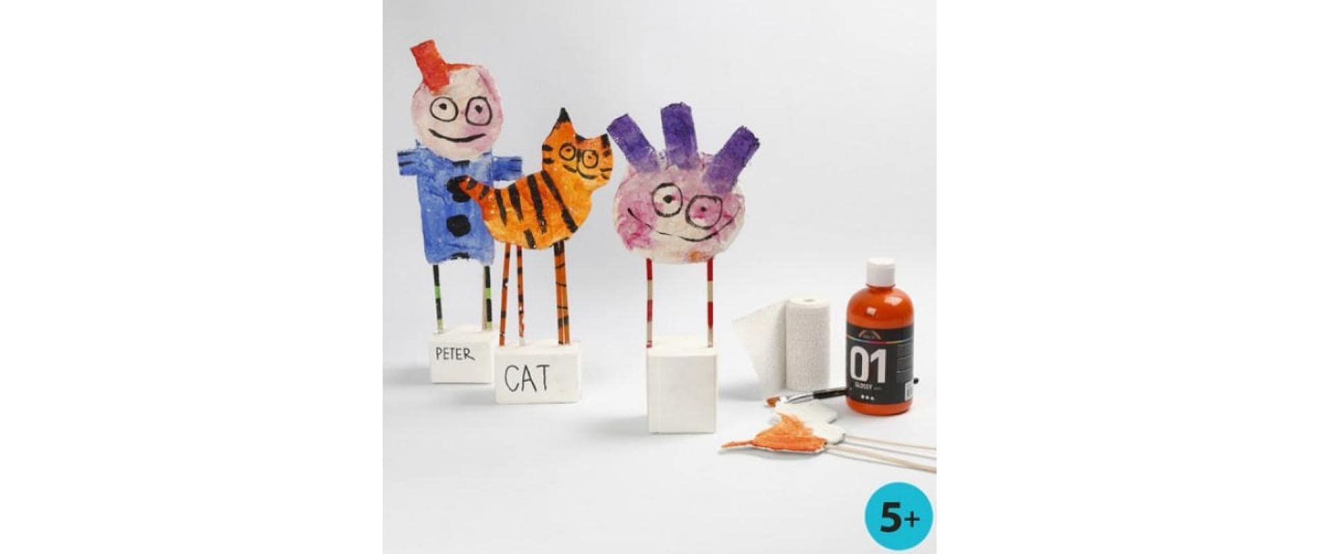 Creativ Company Modelliermasse, Gips, Lufttrocknend, Weiss, 5,0 kg