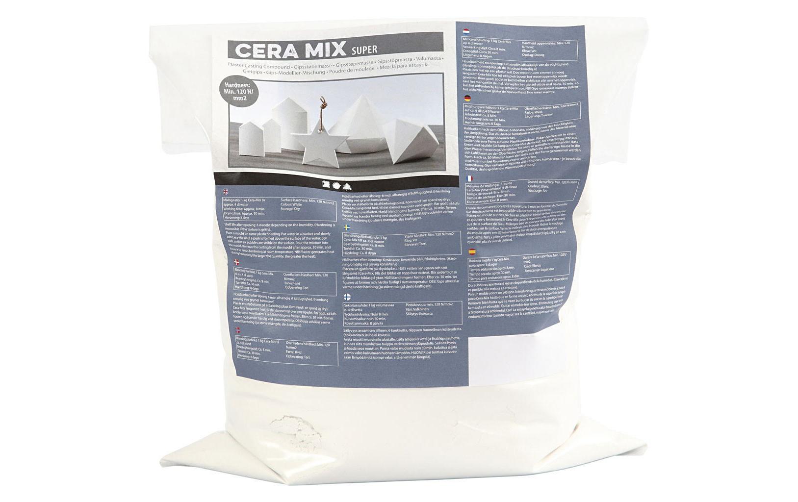 Creativ Company Modelliermasse, Gips, Lufttrocknend, Weiss, 5,0 kg