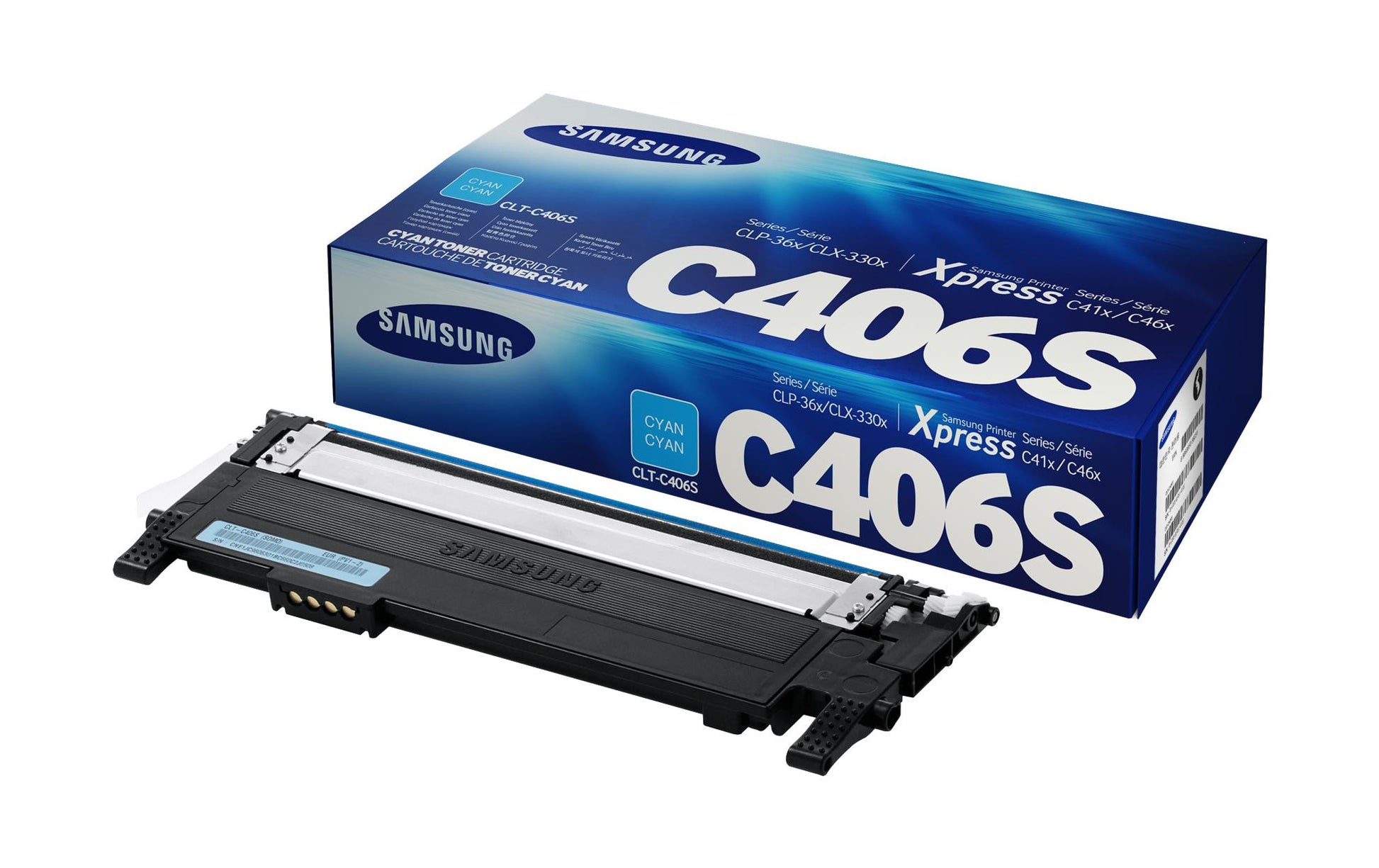 HP Samsung CLT-C406S (ST984A) Cyan Toner – Original – 1'000 Seiten – für Samsung CLP-360/365/365W und andere