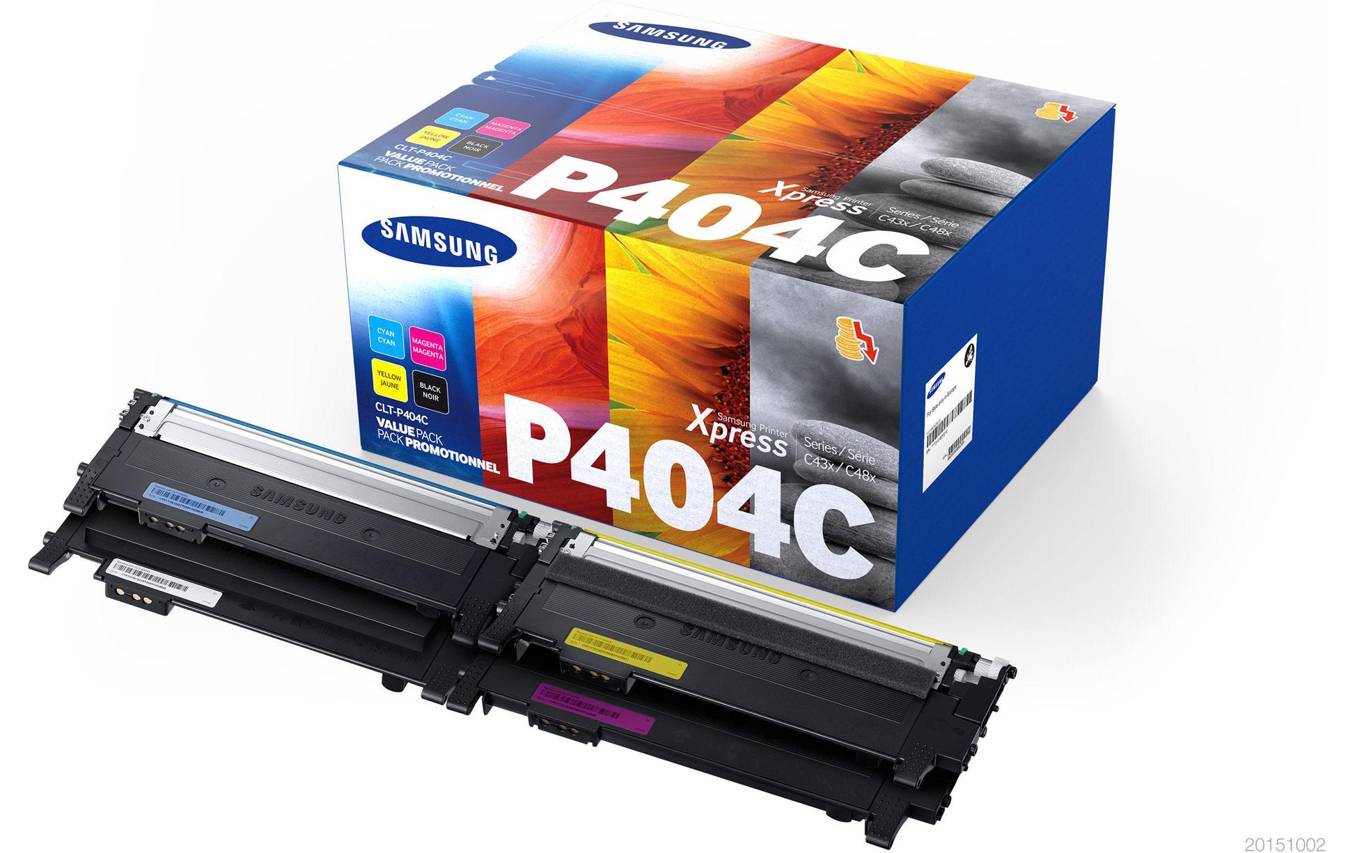 HP Samsung – Toner-Multipack CLT-P404C – BK/C/M/Y, schwarz 1500, C/M/Y 1000 Seiten – für Samsung