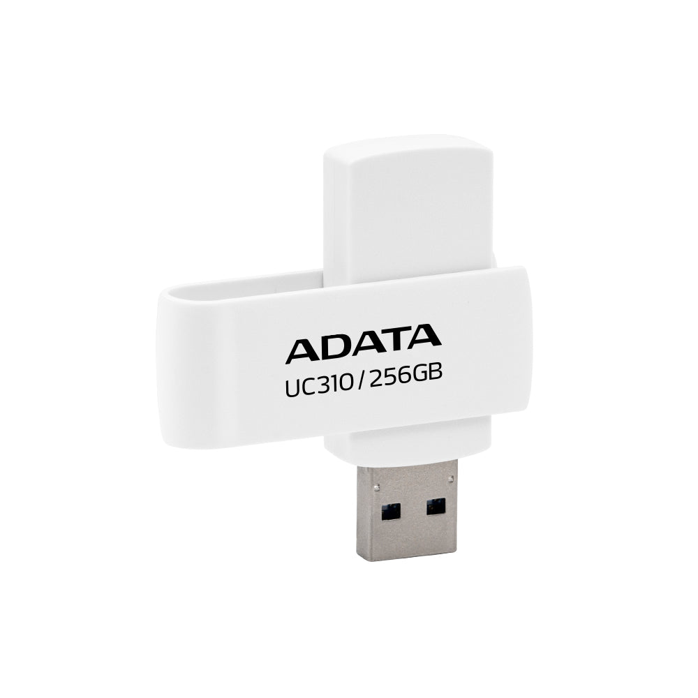 ADATA UC310 USB-Stick 256 GB – USB-A 3.2 Gen 1, 100 MB/s Lesen, Drehring, Weiss