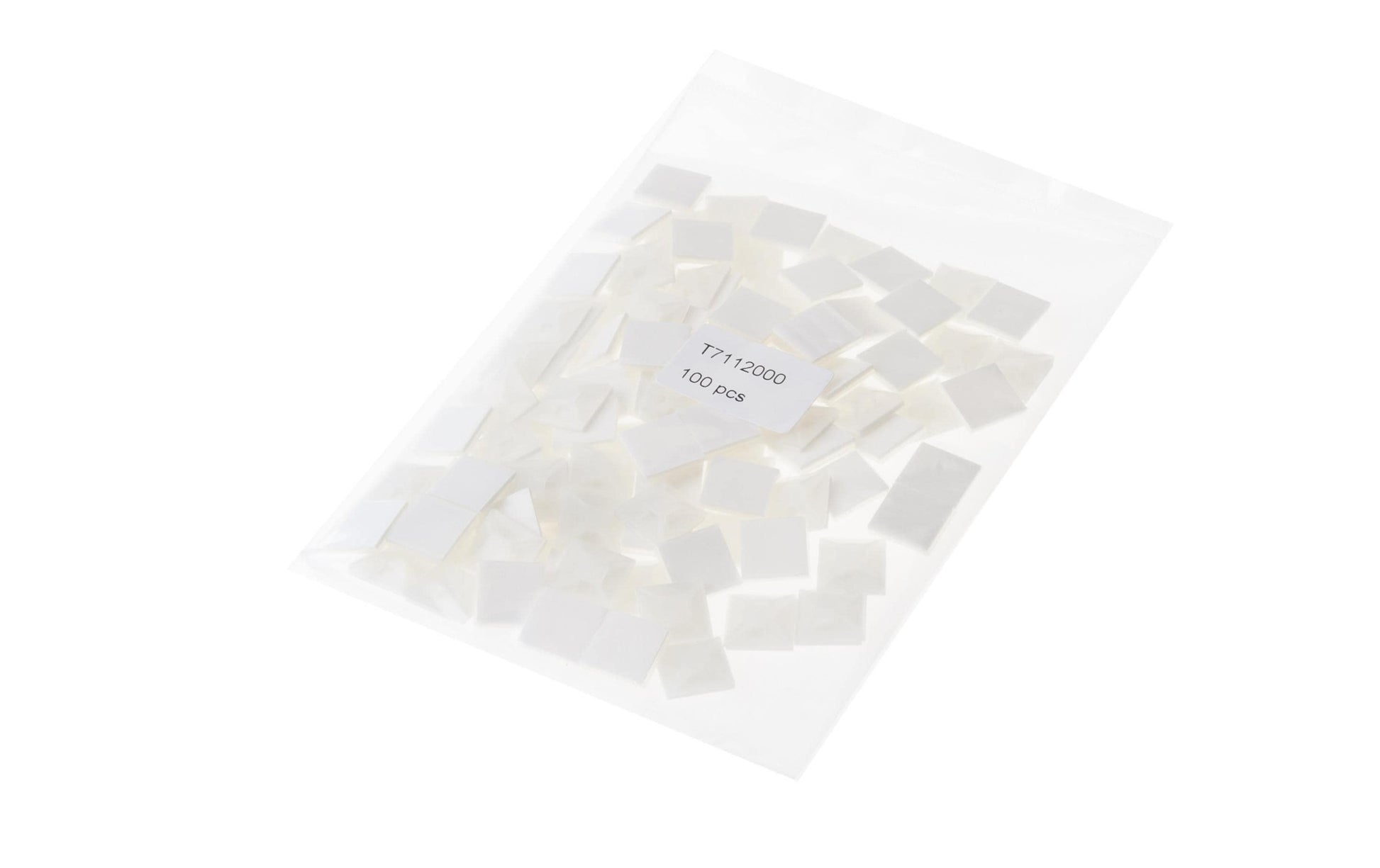 VR Technics Kabelhalter, für Kabelbinder bis 2,5 mm, 100er-Pack, 12×12 mm – Weiss