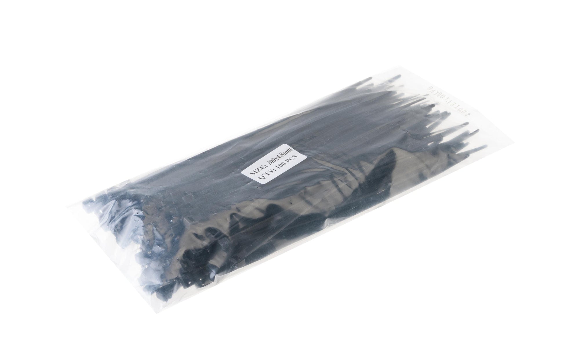 VR Technics Kabelbinder 200×4,8 mm, 100er-Pack, lösbar, selbstverlöschend (UL94 V2) – schwarz