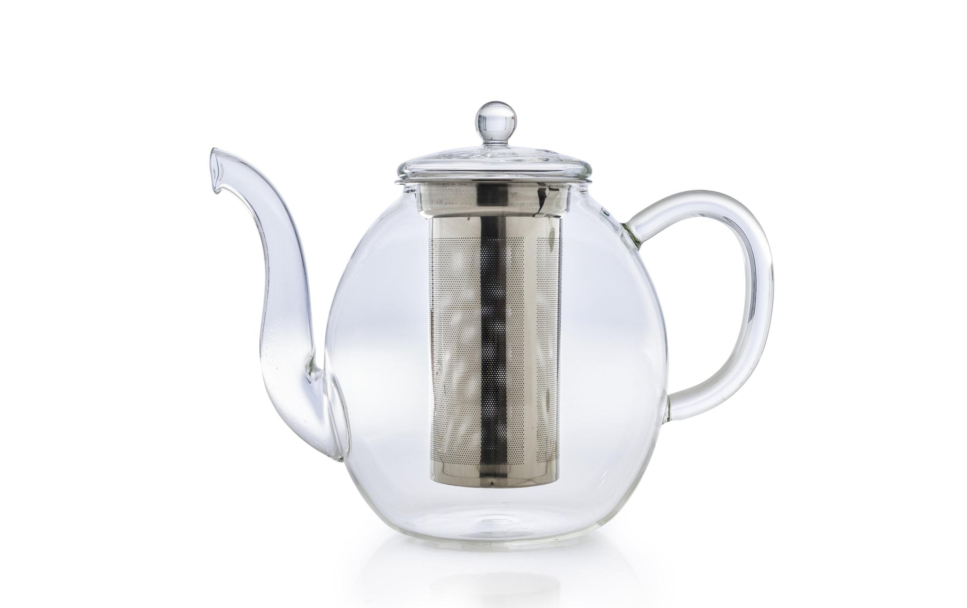 Creano Teekanne – 1,5 l, Borosilikatglas, mit Glasdeckel, Teefilter (Edelstahl), spülmaschinenfest