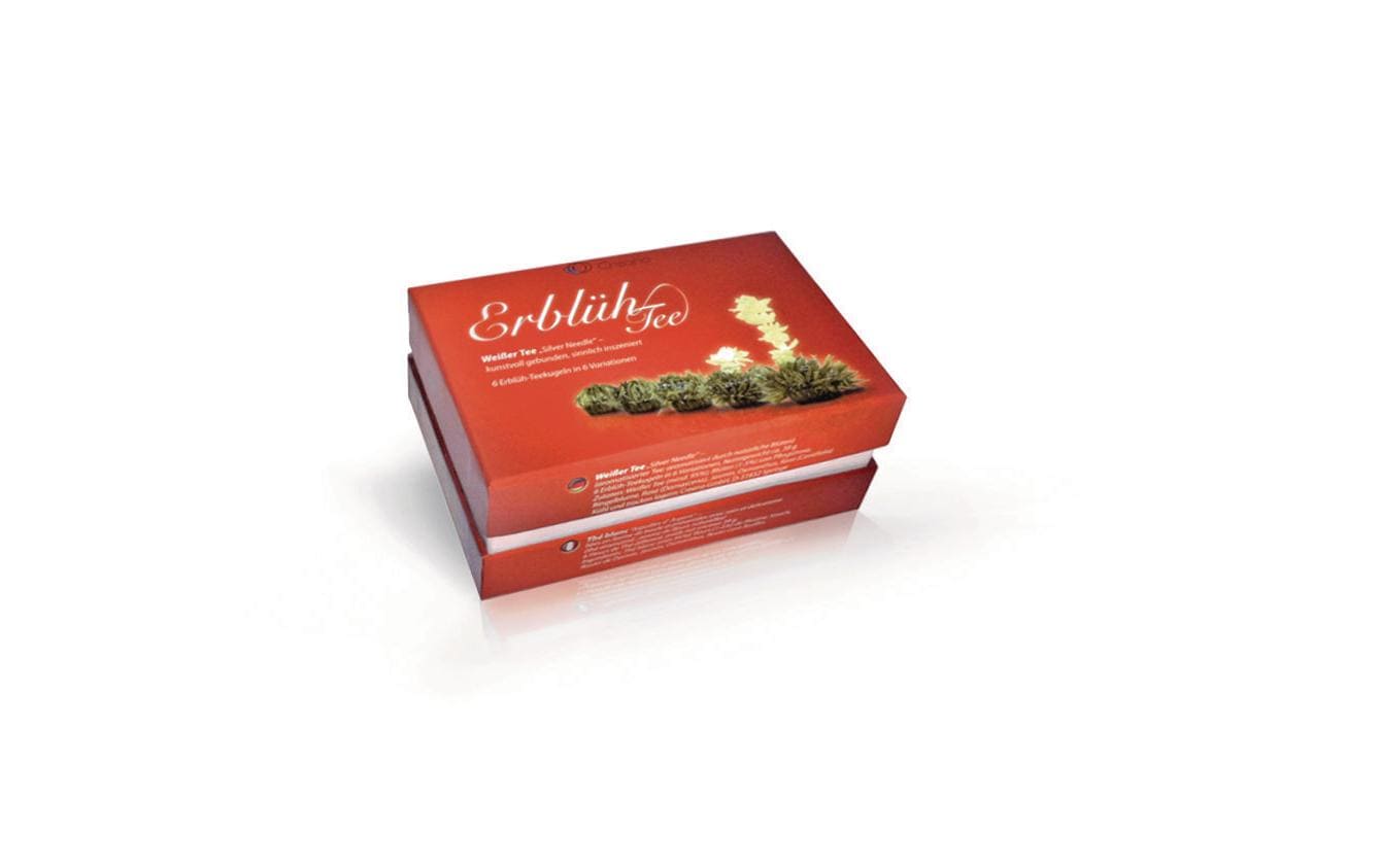 Creano Erblühtee Weisstee – 6 Teeblumen – Geschenkset
