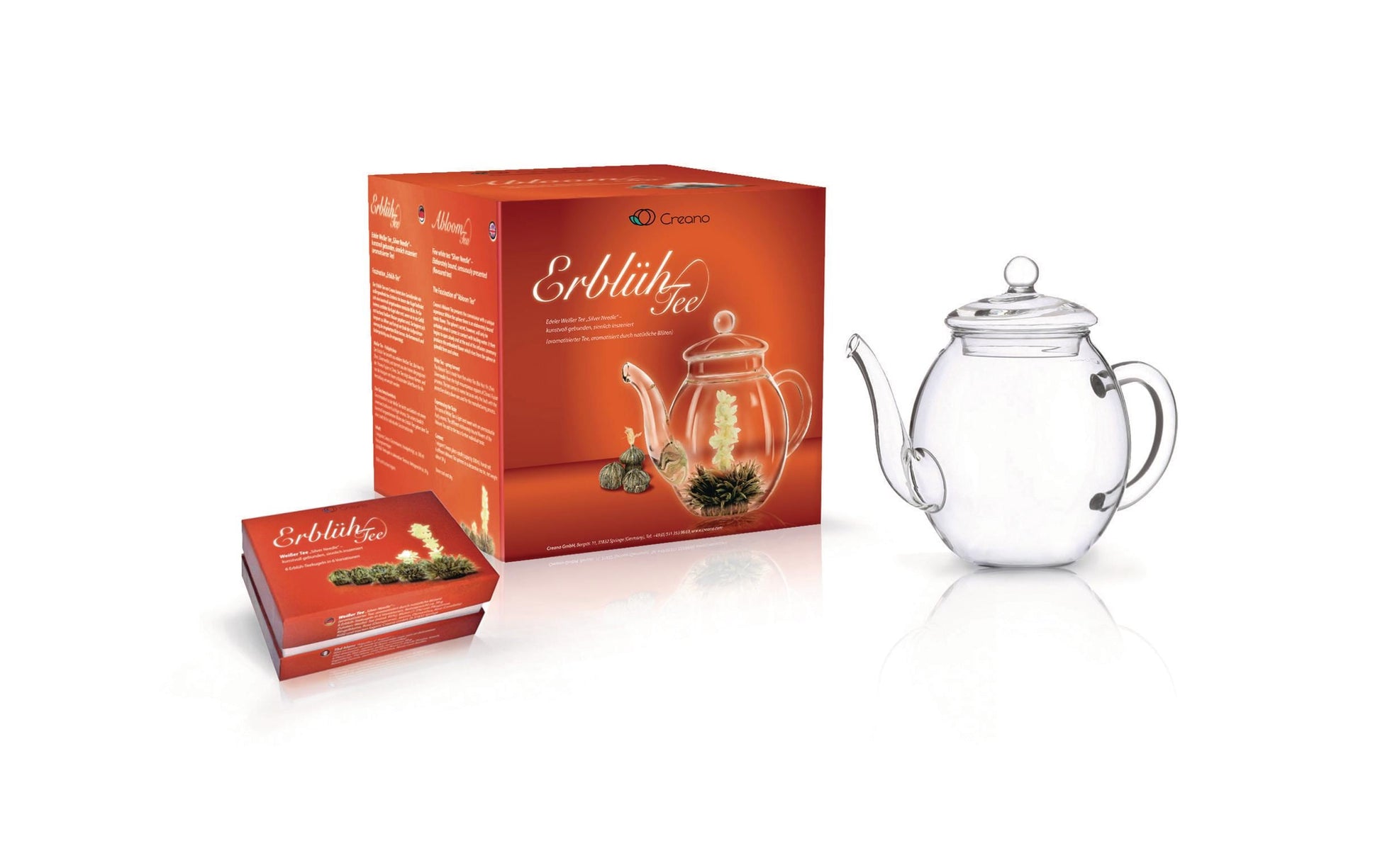 Creano Erblühtee Weisstee – 6 Teeblumen – Geschenkset