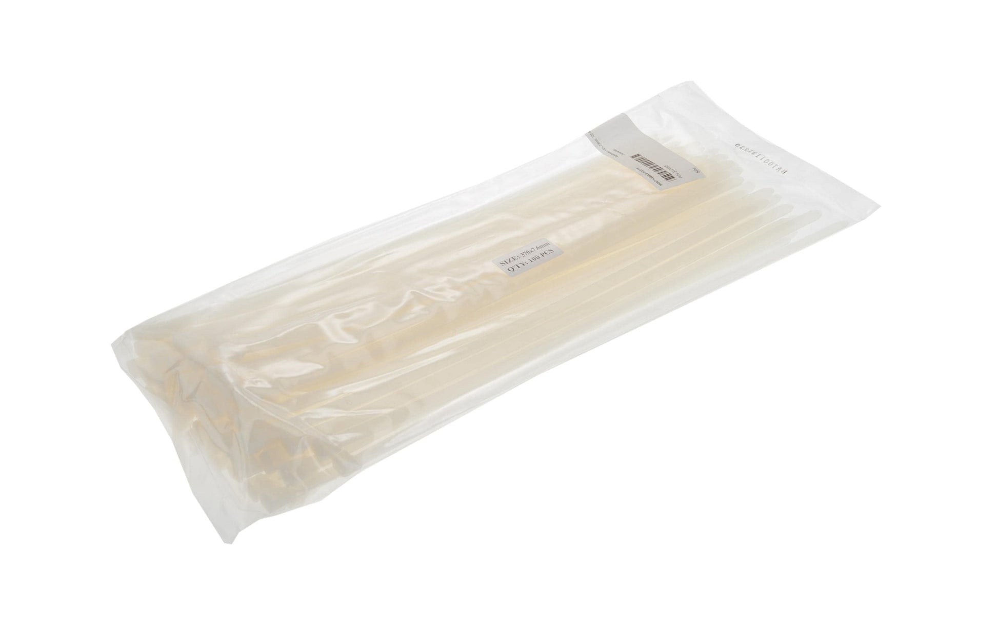 VR Technics Kabelbinder 370×7,6 mm, 100er-Pack – transparent