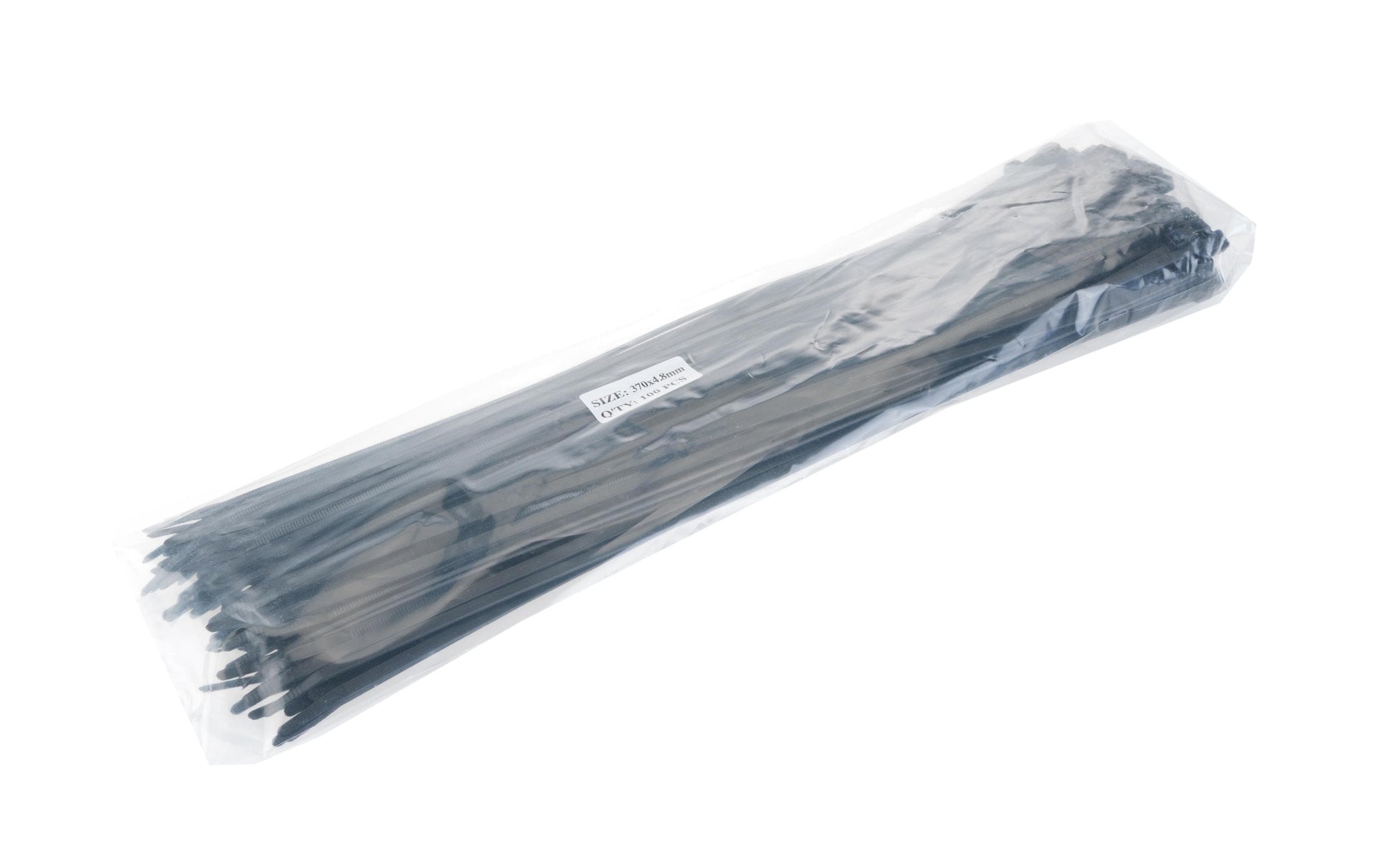 VR Technics Kabelbinder, 4,8×370 mm, 100er-Pack – schwarz