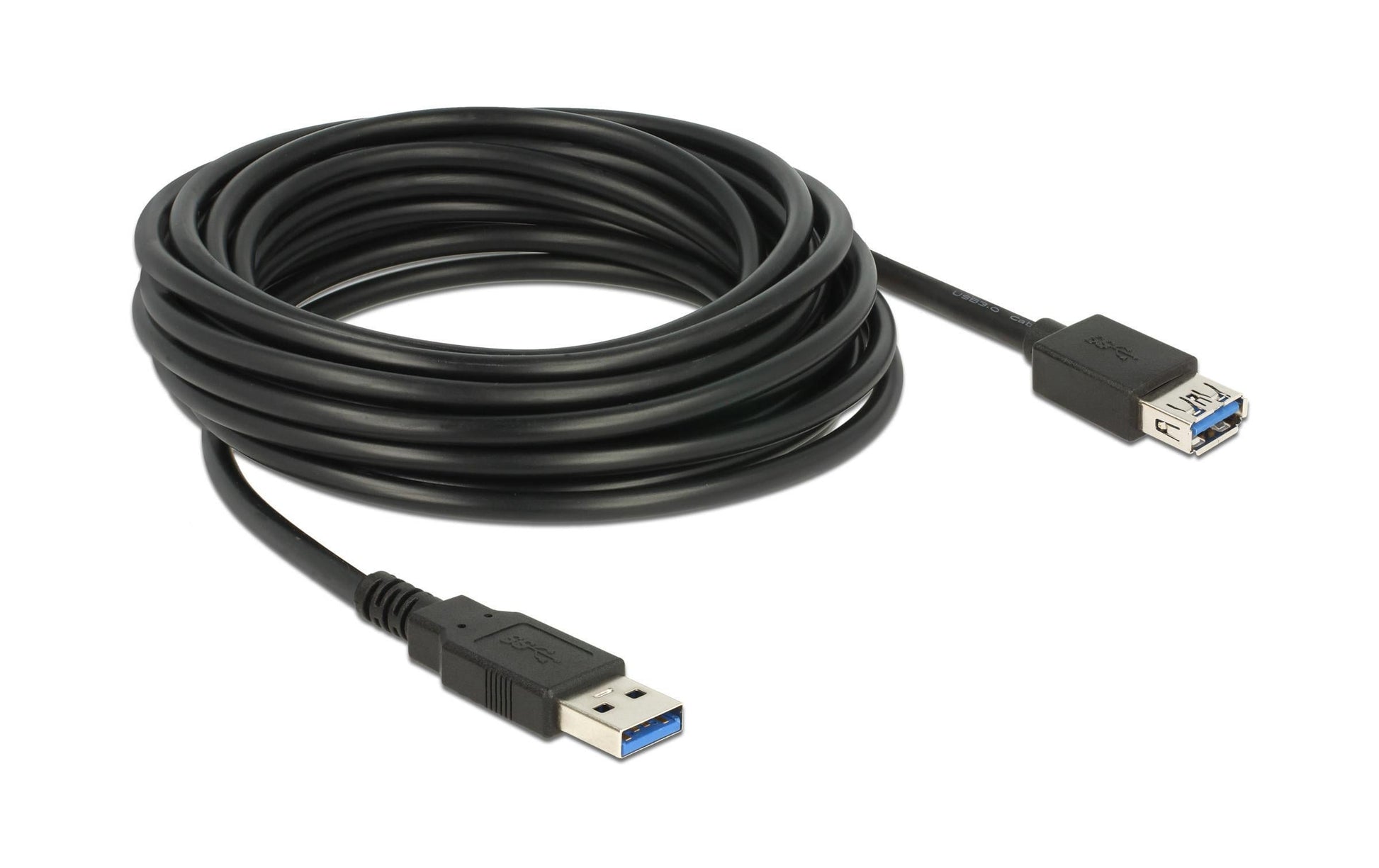 DeLOCK USB-A Verlängerungskabel (Stecker auf Buchse) – USB 3.2 Gen 1 (5 Gbit/s) – 5 m – Schwarz
