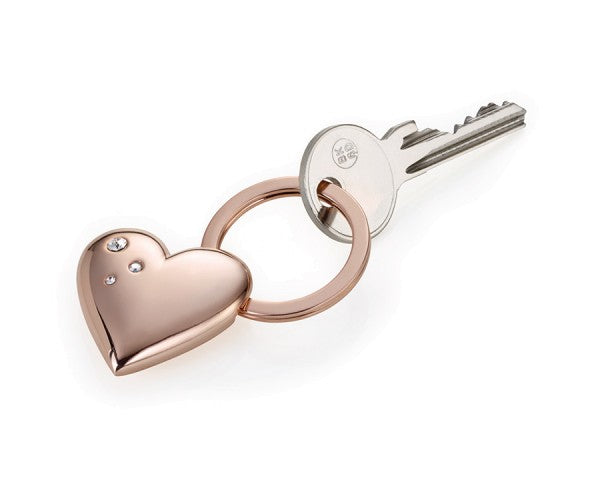 TROIKA Schlüsselanhänger Rosy – Roségoldfarben, 40 × 12 mm