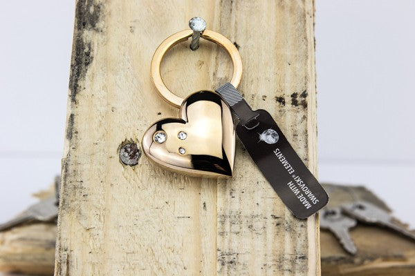 TROIKA Schlüsselanhänger Rosy – Roségoldfarben, 40 × 12 mm