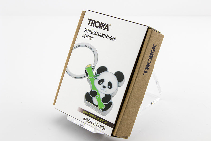 TROIKA Schlüsselanhänger Bamboo Panda – Mehrfarbig, 63 × 6 mm