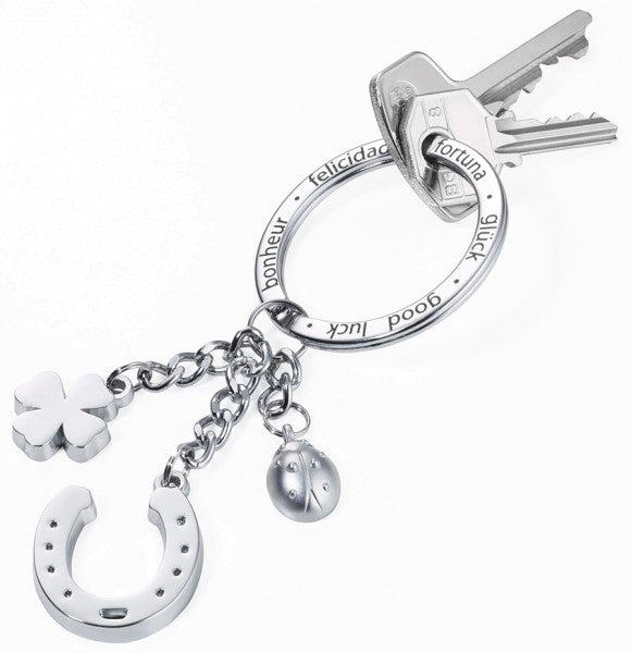 TROIKA Schlüsselanhänger Hufeisen – Silber, 44 × 4 mm