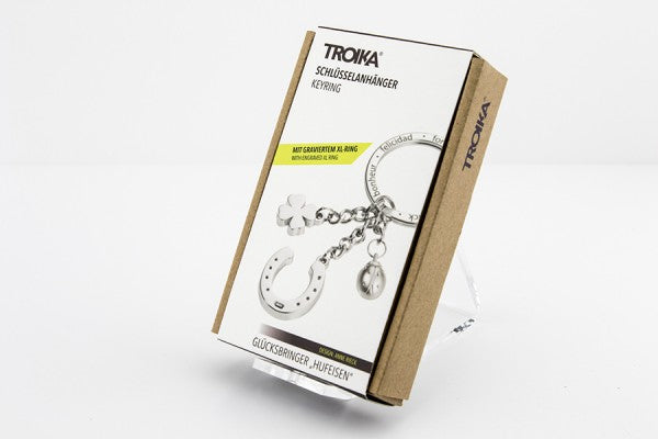 TROIKA Schlüsselanhänger Hufeisen – Silber, 44 × 4 mm