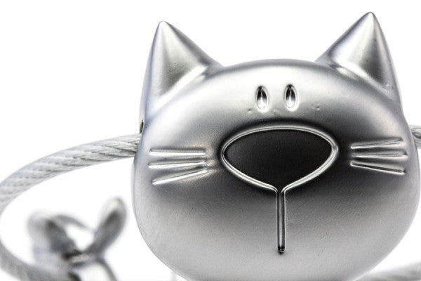 TROIKA Schlüsselanhänger Katze – Silber